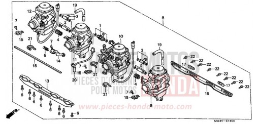 VERGASER-EINHEIT CB750F2X de 1999