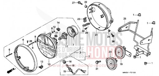 SCHEINWERFER CB750F2X de 1999