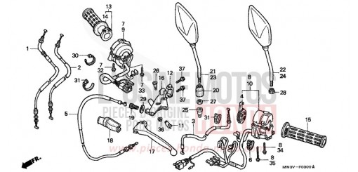 SCHALTER/KABEL CB750F2X de 1999