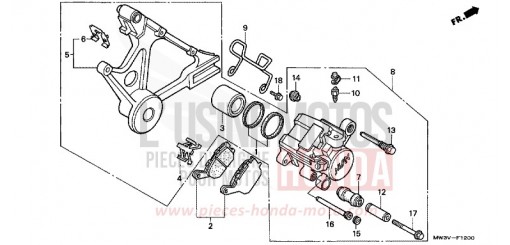 HINTERRAD-BREMSSATTEL CB750F2X de 1999