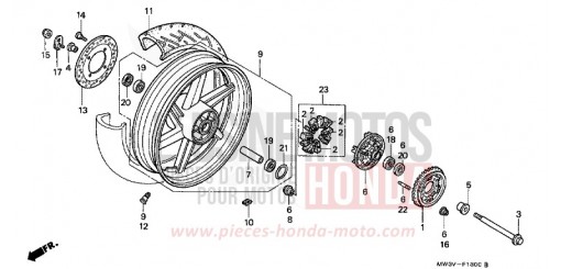 HINTERRAD CB750F2X de 1999