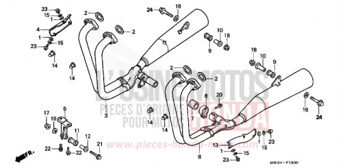 ABGAS-SCHALLDAEMPFER CB750F2X de 1999