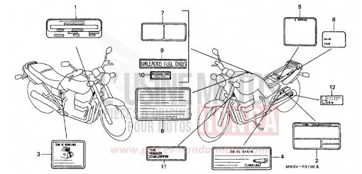 WARNETIKETT CB750F2X de 1999