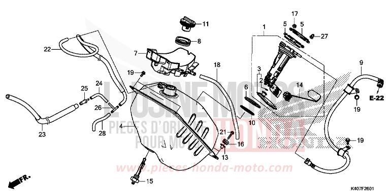 RESERVOIR A CARBURANT (NSS125ADK) von Forza NOIR (NH1) von 2019