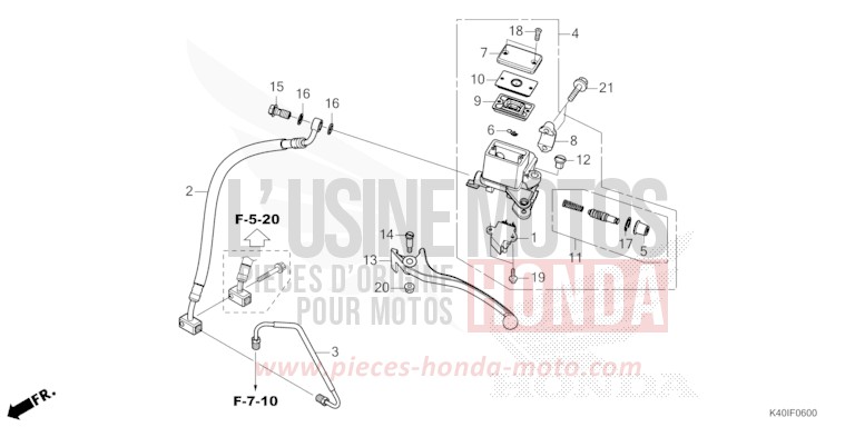 REAR BRAKE MASTER CYLINDER von Forza MAT CYNOS GRAY METALLIC (NH312) von 2022