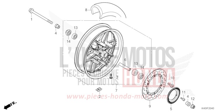 VORDERRAD von Forza MAT CYNOS GRAY METALLIC (NH312) von 2022