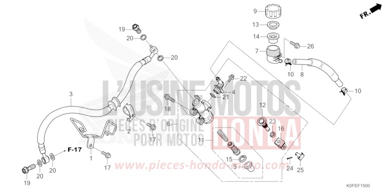 REAR BRAKE MASTER CYLINDER von Monkey PEARL GLITTERING BLUE (B231) von 2022