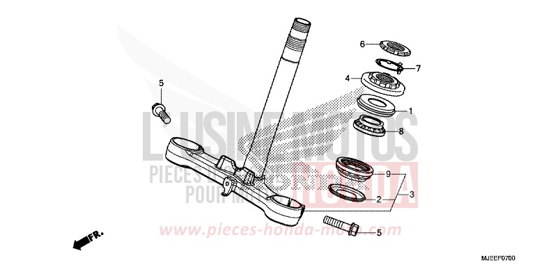 LENKSCHAFT von CB650F PEARL METALLOID WHITE (NHA96) von 2018