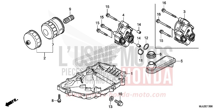 OELWANNE/OELPUMPE von NC750SD SEAL SILVER METALLIC (NHA14) von 2014