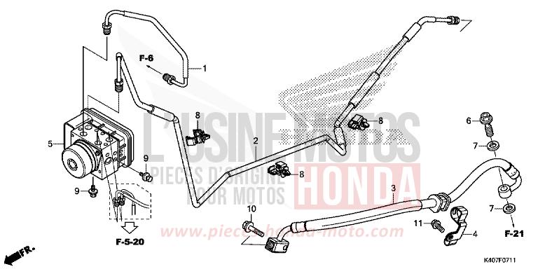 DURITE FREIN ARRIERE/TUYAU DE FREIN (ABS) (NSS125ADH/K) von Forza MAT LUSENT SILVER METALLIC (NHC09) von 2020