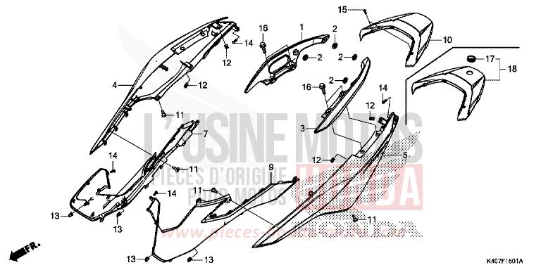 HOUSSE DE CARROSSERIE/POIGNEE ARRIERE (NSS125ADK) von Forza MAT LUSENT SILVER METALLIC (NHC09) von 2020