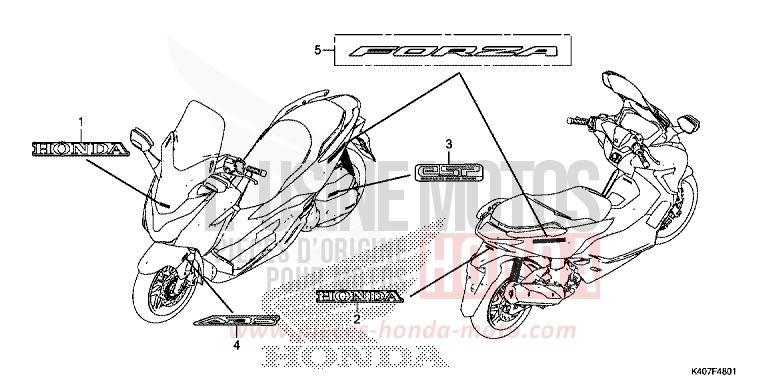 MARQUE/EMBLEME (NSS125ADK) von Forza MAT LUSENT SILVER METALLIC (NHC09) von 2020