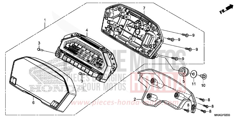 MESSGERAET von NC750S GRAPHITE BLACK (NHB01K) von 2016