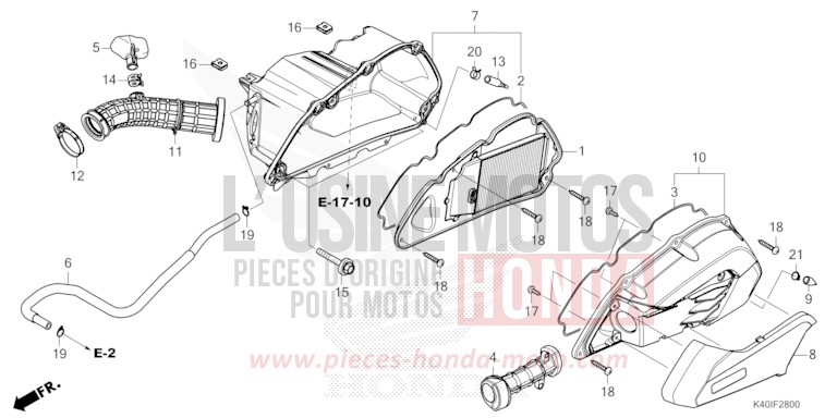 FILTRE A AIR von Forza PEARL FALCON GRAY (NHC61) von 2023