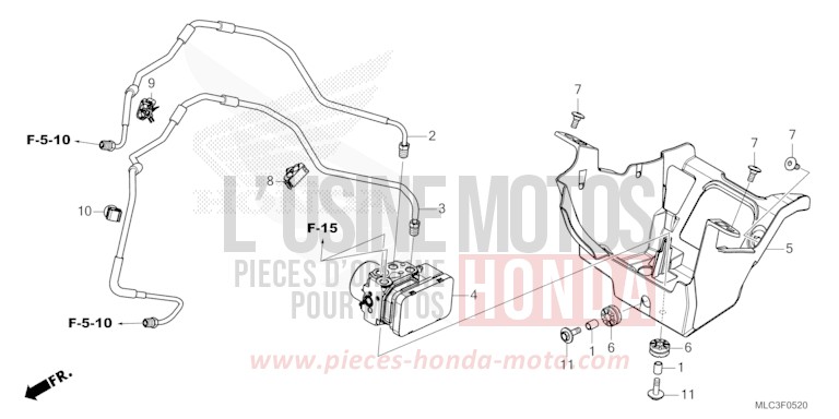 ABS-MODULATOR/BREMSLEITUNG von XL750 ROSS WHITE (NH196) von 2023