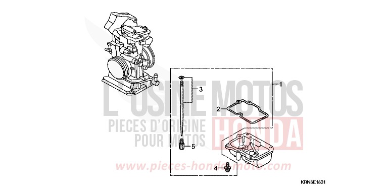 VERGASER O.P. (BAUSATZ) von CRF250R EXTREME RED (R292) von 2006