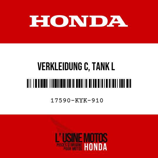 image de 17590-KYK-910 VERKLEIDUNG C, TANK L