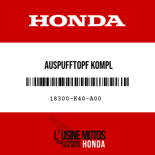 image de 18300-K40-A00 AUSPUFFTOPF KOMPL