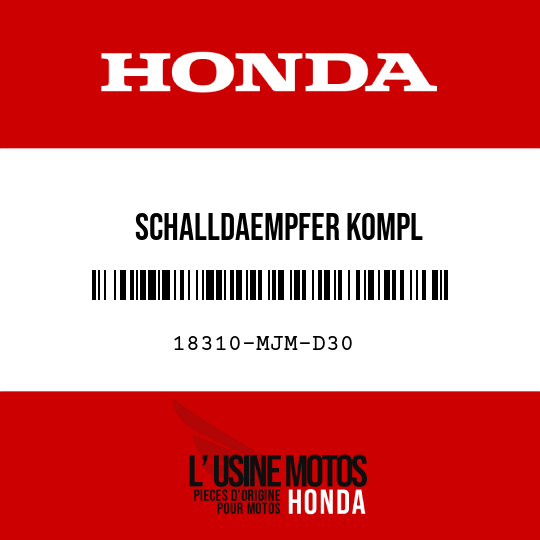 image de 18310-MJM-D30 SCHALLDAEMPFER KOMPL