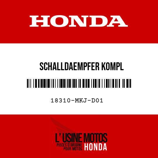 image de 18310-MKJ-D01 SCHALLDAEMPFER KOMPL