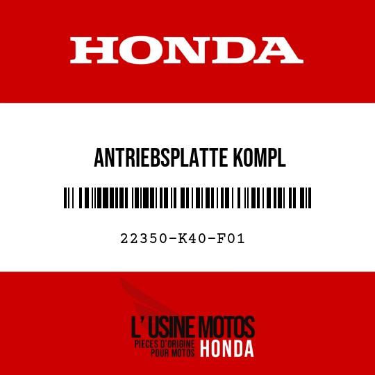 image de 22350-K40-F01 ANTRIEBSPLATTE KOMPL