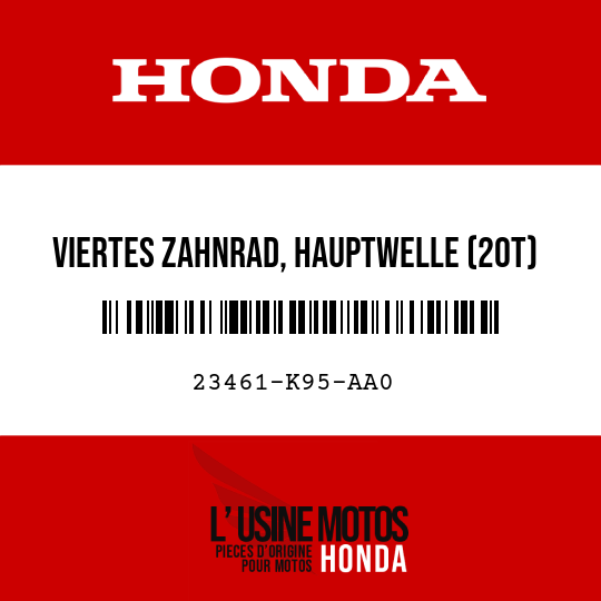 image de 23461-K95-AA0 VIERTES ZAHNRAD, HAUPTWELLE (20T)