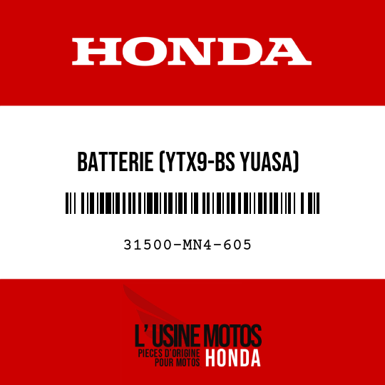 image de 31500-MN4-605 BATTERIE (YTX9-BS YUASA)