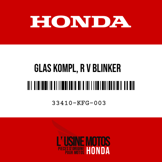 image de 33410-KFG-003 GLAS KOMPL, R V BLINKER