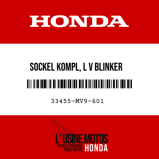 image de 33455-MV9-601 SOCKEL KOMPL, L V BLINKER