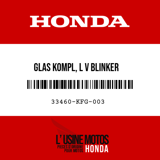 image de 33460-KFG-003 GLAS KOMPL, L V BLINKER