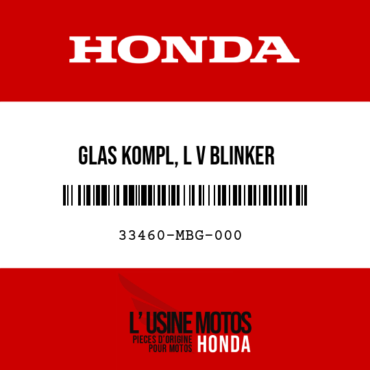 image de 33460-MBG-000 GLAS KOMPL, L V BLINKER