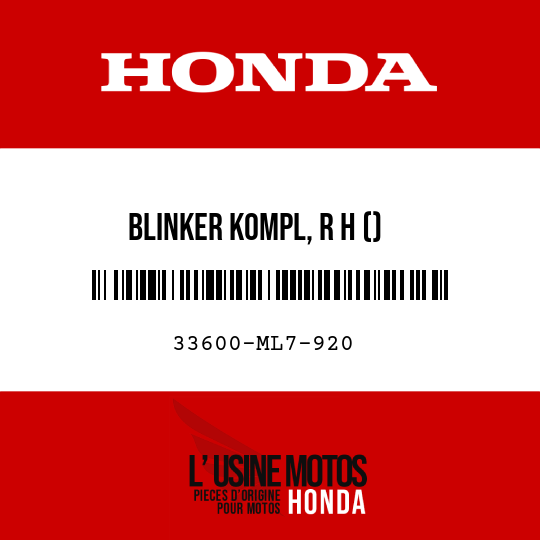 image de 33600-ML7-920 BLINKER KOMPL, R H ()