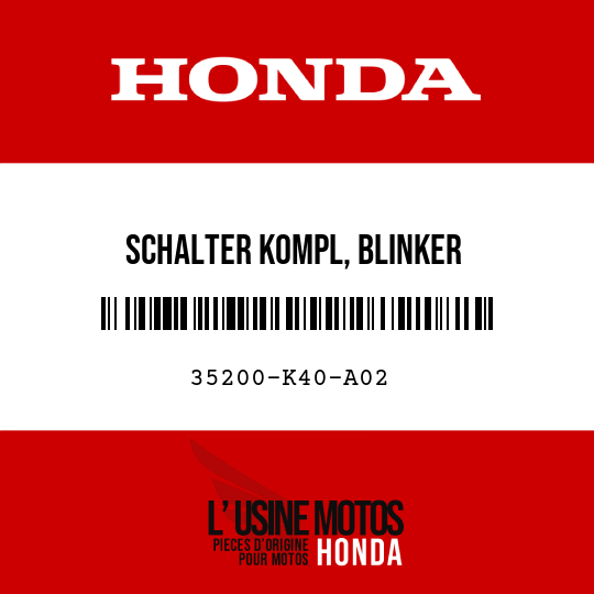 image de 35200-K40-A02 SCHALTER KOMPL, BLINKER