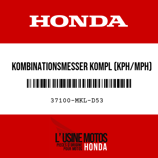 image de 37100-MKL-D53 KOMBINATIONSMESSER KOMPL (KPH/MPH)