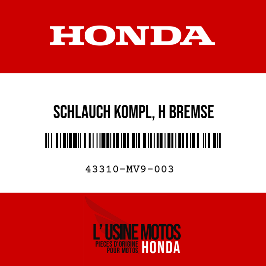 image de 43310-MV9-003 SCHLAUCH KOMPL, H BREMSE