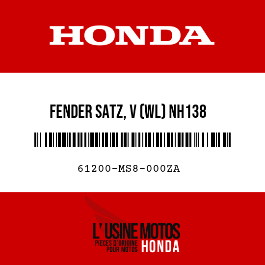 image de 61200-MS8-000ZA FENDER SATZ, V (WL) NH138 