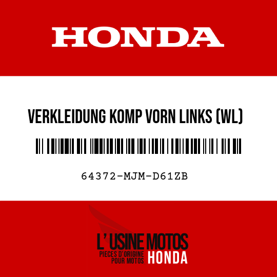 image de 64372-MJM-D61ZB VERKLEIDUNG KOMP VORN LINKS (WL) NHA86M