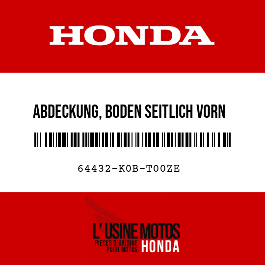 image de 64432-K0B-T00ZE ABDECKUNG, BODEN SEITLICH VORN LINKS NH1