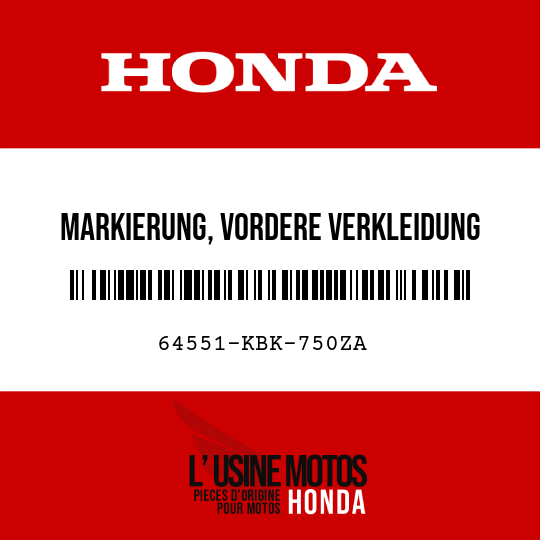 image de 64551-KBK-750ZA MARKIERUNG, VORDERE VERKLEIDUNG TYPE4