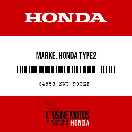 image de 64553-KW3-900ZB MARKE, HONDA TYPE2