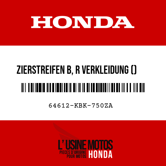 image de 64612-KBK-750ZA ZIERSTREIFEN B, R VERKLEIDUNG () TYPE4