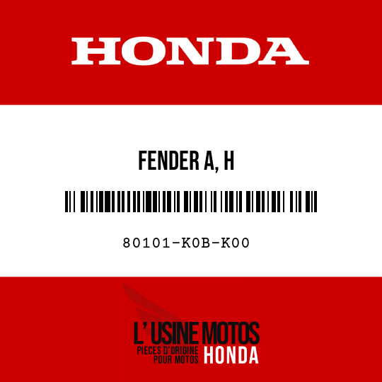 image de 80101-K0B-K00 FENDER A, H