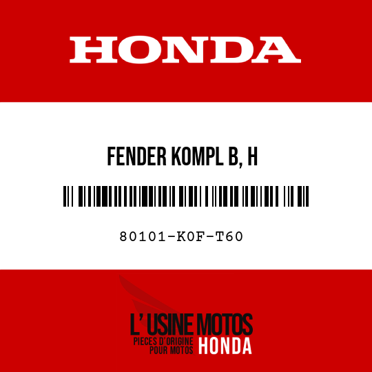 image de 80101-K0F-T60 FENDER KOMPL B, H