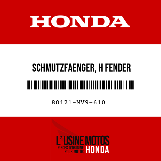 image de 80121-MV9-610 SCHMUTZFAENGER, H FENDER