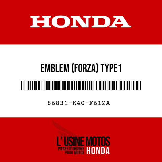 image de 86831-K40-F61ZA EMBLEM (FORZA) TYPE1